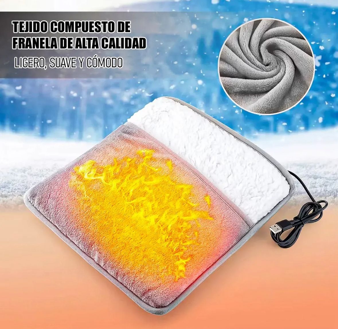 CALIENTA PIES ELÉCTRICO USB - Dile adiós al frio!